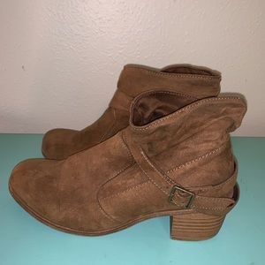 Brown Suede Booties